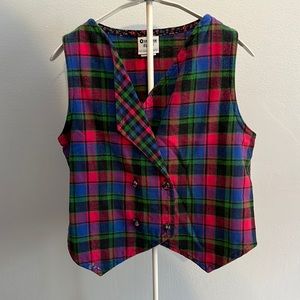 Vintage OshKosh B'Gosh Plaid Vest